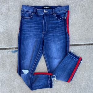 Express High Rise Ankle Denim Leggings (Size 10S)
